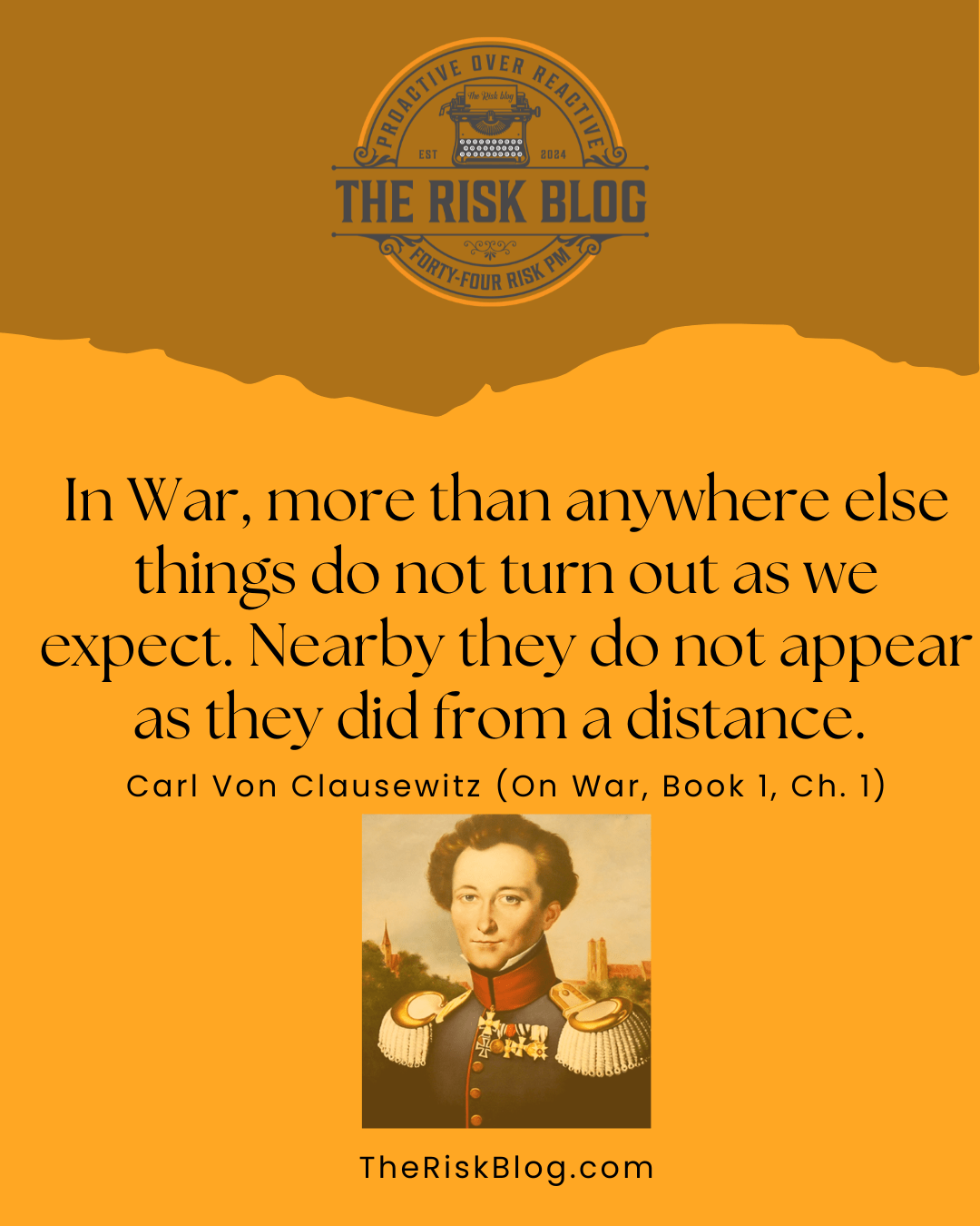 Clausewitz in Project Risk Management Quote
