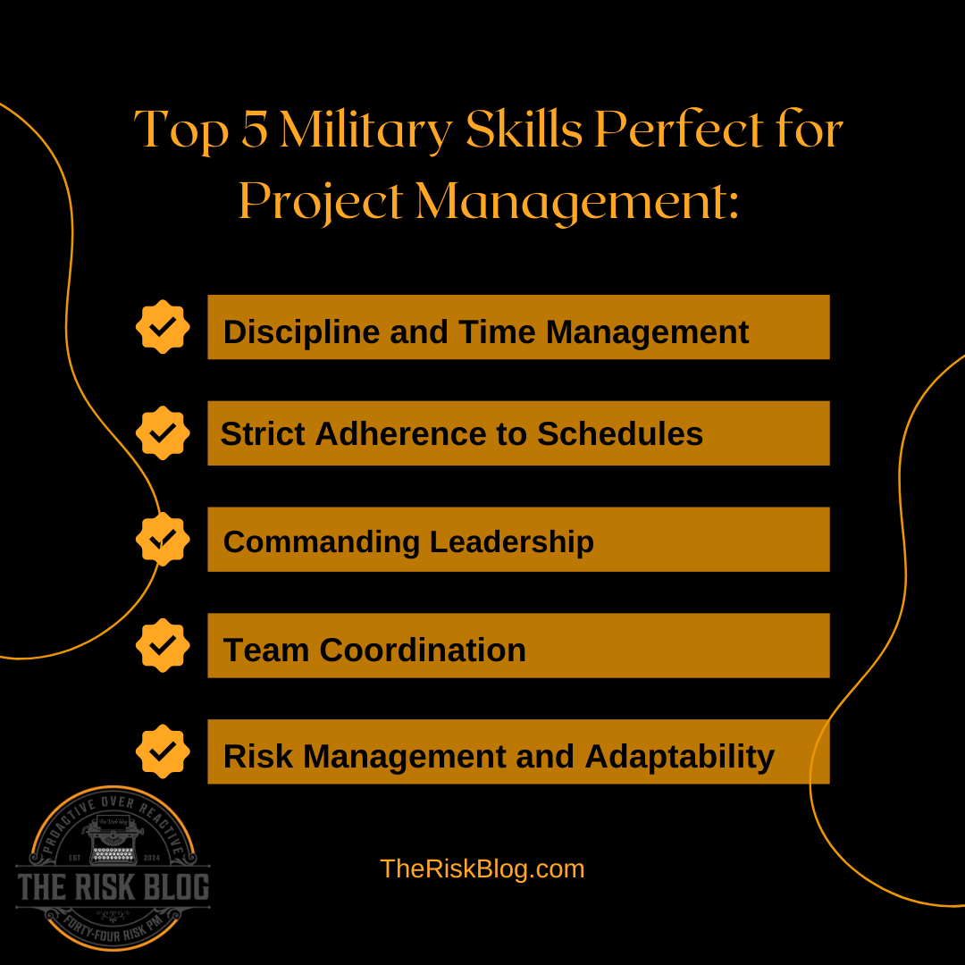 Top 5 transferable skills from Military to project manager