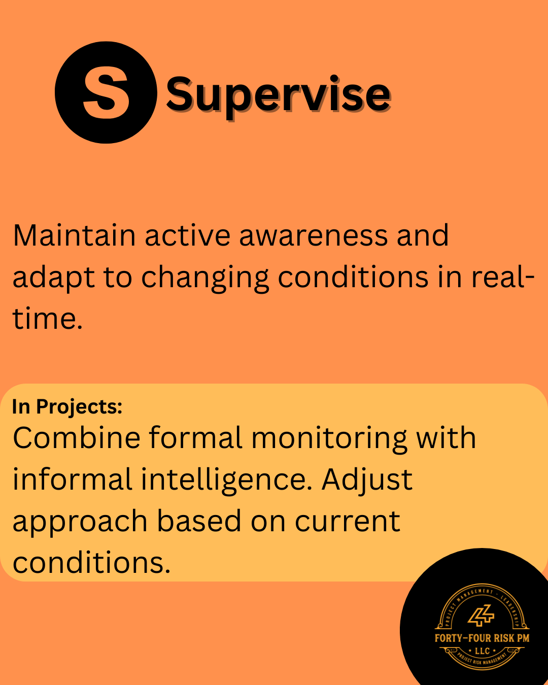 S in BAMCIS Project Management