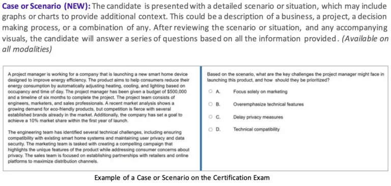 2026 PMP Exam Changes to case or scenario based questions